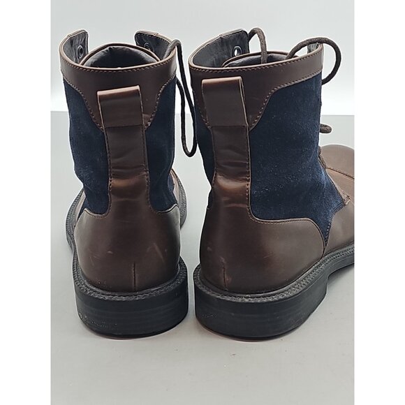 Kenneth Cole REACTION Men'ls Ankle Tie Suede Boot Brown Bluec Leather Sz US 7 - Picture 4 of 9